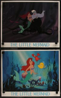 7k0491 LITTLE MERMAID 8 LCs 1989 Disney underwater cartoon, cool images of Ariel & cast!