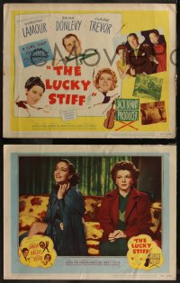 7k0497 LUCKY STIFF 8 LCs 1948 great images of Dorothy Lamour, Brian Donlevy & Claire Trevor!