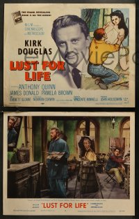 7k0498 LUST FOR LIFE 8 LCs 1956 Kirk Douglas as artist Vincent Van Gogh, Anthony Quinn as Gauguin!
