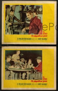 7k0638 MAGNIFICENT SEVEN 6 LCs 1960 Yul Brynner, Steve McQueen, John Sturges, includes candid!