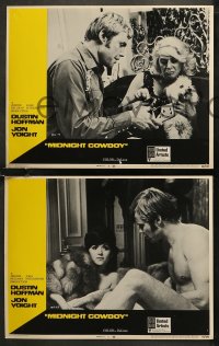 7k0752 MIDNIGHT COWBOY 4 int'l LCs 1969 Dustin Hoffman, Jon Voight, Vaccaro, John Schlesinger classic