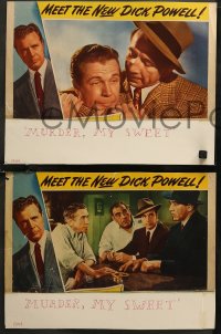7k0848 MURDER, MY SWEET 3 LCs 1944 Dick Powell & tough guys in Raymond Chandler's Farewell My Lovely!