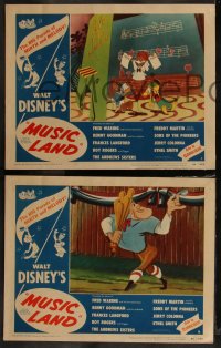 7k0515 MUSIC LAND 8 LCs 1955 Walt Disney cartoon, great images from Casey at the Bat & more!