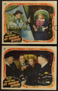 7k0600 MY FAVORITE BLONDE 7 LCs 1942 great wacky images of Bob Hope & sexy Madeleine Carroll!