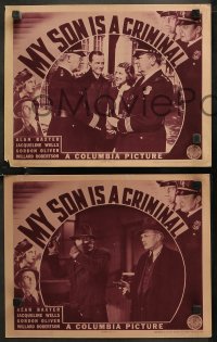 7k0754 MY SON IS A CRIMINAL 4 LCs 1939 Alan Baxter, Jacqueline Wells, I'd rather say my son is dead!