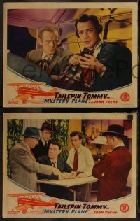 7k0690 MYSTERY PLANE 5 LCs 1939 John Trent as pilot Tailspin Tommy Tompkins & Marjorie Reynolds!