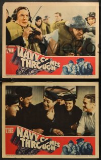 7k0851 NAVY COMES THROUGH 3 LCs 1942 Pat O'Brien, George Murphy, Max Baer, Frank Jenks & more!