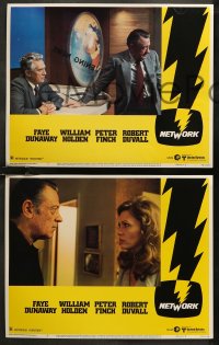 7k0641 NETWORK 6 LCs 1976 William Holden, Faye Dunaway, Paddy Chayefsky, Sidney Lumet classic!