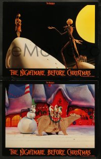 7k0521 NIGHTMARE BEFORE CHRISTMAS 8 LCs 1993 Tim Burton, Disney, great Halloween horror images!