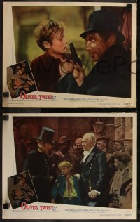 7k0523 OLIVER TWIST 8 LCs 1951 Davies, Alec Guinness, Robert Newton, David Lean, Charles Dickens!