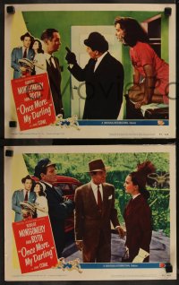 7k0761 ONCE MORE MY DARLING 4 LCs 1949 great images of star/director Robert Montgomery & Ann Blyth!