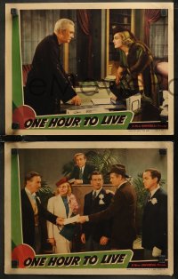7k0646 ONE HOUR TO LIVE 6 LCs 1939 cop Charles Bickford & crook John Litel both love Doris Nolan!