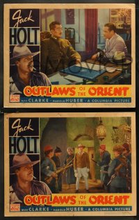7k0763 OUTLAWS OF THE ORIENT 4 LCs 1937 Jack Holt, pilot Ray Walker, Mae Clarke & James Bush!