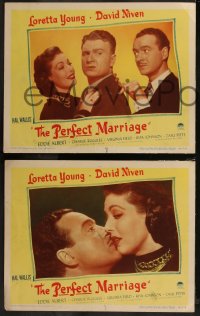 7k0526 PERFECT MARRIAGE 8 LCs 1946 Loretta Young, David Niven, Eddie Albert, Zasu Pitts