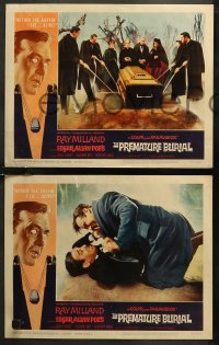 7k0530 PREMATURE BURIAL 8 LCs 1962 from the story by Edgar Allan Poe, Ray Milland is buried alive!