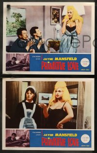 7k0765 PRIMITIVE LOVE 4 LCs 1966 great images of sexy Jayne Mansfield with Franco & Ciccio!