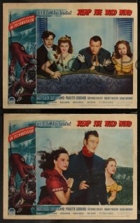 7k0607 REAP THE WILD WIND 7 LCs 1942 John Wayne, Ray Milland, Paulette Goddard, great border art!