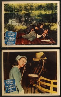 7k0770 RETURN OF OCTOBER 4 LCs 1948 great images of Glenn Ford, gorgeous Terry Moore, horse racing!