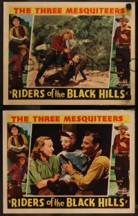 7k0868 RIDERS OF THE BLACK HILLS 3 LCs 1938 3 Mesquiteers, Bob Livingston, Crash Corrigan, Terhune!