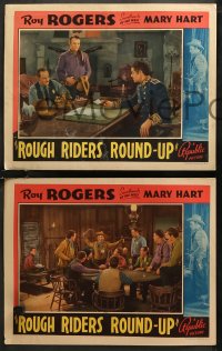 7k0872 ROUGH RIDERS' ROUND-UP 3 LCs 1939 Roy Rogers, Raymond Hatton, Duncan Renaldo!