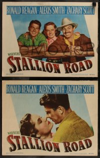 7k0878 STALLION ROAD 3 LCs 1947 cool romantic images of Ronald Reagan & pretty Alexis Smith!