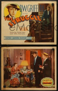 7k0556 STRUGGLE 8 LCs 1931 D.W. Griffith's first big story of Prohibition, alcoholism, ultra rare!