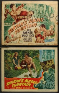7k0563 TARZAN'S MAGIC FOUNTAIN 8 LCs 1949 Lex Barker & Brenda Joyce, Edgar Rice Burroughs!
