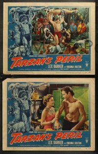 7k0564 TARZAN'S PERIL 8 LCs 1951 Lex Barker in the title role, it had to be filmed in Africa!