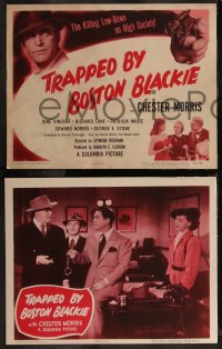 7k0575 TRAPPED BY BOSTON BLACKIE 8 LCs 1948 great images of detective Chester Morris in title role!