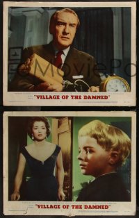 7k0658 VILLAGE OF THE DAMNED 6 LCs 1960 science-fiction's strangest story of the weird child-demons!