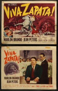 7k0580 VIVA ZAPATA 8 LCs 1952 Marlon Brando, sexiest Jean Peters, Wiseman, written by John Steinbeck!