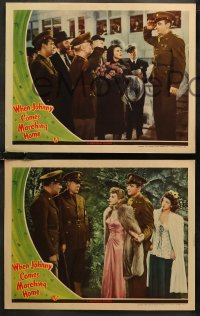 7k0783 WHEN JOHNNY COMES MARCHING HOME 4 LCs 1942 Allan Jones in title role, Jane Frazee, Peggy Ryan