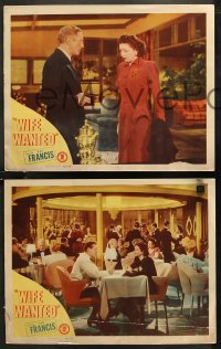7k0896 WIFE WANTED 3 LCs 1946 Kay Francis, Paul Cavanagh, Robert Shayne, crime thriller!