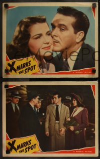 7k0897 X MARKS THE SPOT 3 LCs 1942 romantic close-up of Damian O'Flynn & Helen Parrish + two scenes!