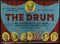 7m0478 DRUMS British quad 1938 Sabu & Raymond Massey adventure in the heart of mystic India!
