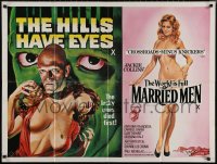 7m0483 HILLS HAVE EYES /WORLD IS FULL OF MARRIED MEN British quad 1980s Wes Craven, Berryman, sexy double-bill, ultra rare!