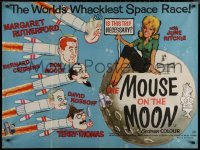 7m0489 MOUSE ON THE MOON British quad 1963 different art of cast on rockets & sexy June Ritchie!