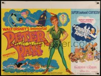 7m0493 PETER PAN /CHARLEY & THE ANGEL British quad 1974 the immortal Walt Disney classic and a supernatural comedy!