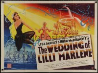 7m0501 WEDDING OF LILLI MARLENE British quad 1953 art of Lisa Daniely as the famous WWII singer!