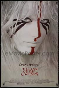 7m0836 CLAN OF THE CAVE BEAR 1sh 1986 fantastic close-up image of Daryl Hannah in tribal make up!
