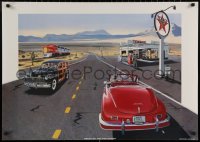7m0238 MECCA ON THE HIGH DESERT 24x34 commercial poster 1990s Route 66, trains, cars by Cleworth!