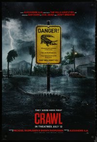7m0845 CRAWL teaser DS 1sh 2019 Sam Raimi, cool image of alligator in storm, they were here first!