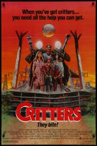 7m0846 CRITTERS 1sh 1986 great completely different art of cast & monsters by Ken Barr!