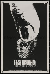 7m0384 TESTIMONIO Cuban R1990s Rogelio Paris, stark artwork of thumb leaving fingerprint!