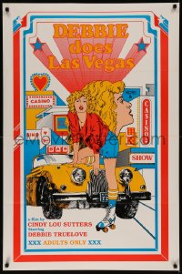 7m0863 DEBBIE DOES LAS VEGAS 1sh 1982 Ray Dennis Steckler, art of gambling casino & Debbie Truelove!