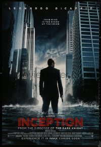 7m0469 INCEPTION IMAX advance DS English 1sh 2010 Christopher Nolan, DiCaprio standing in water!