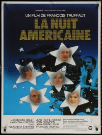 7m0662 DAY FOR NIGHT French 24x32 1973 Francois Truffaut's La Nuit Americaine, Jacqueline Bisset!