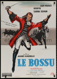 7m0687 KING'S AVENGER French 23x32 1960 Le Bossu, great art of swashbuckler Jean Marais!