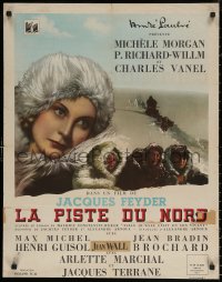 7m0689 LAW OF THE NORTH French 24x30 R1942 completely different art of Michele Morgan, rare!