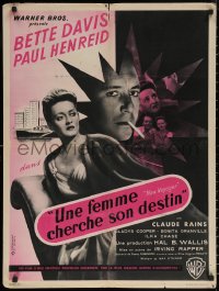 7m0703 NOW, VOYAGER French 23x31 1947 different montage of Bette Davis & Henreid, top cast!